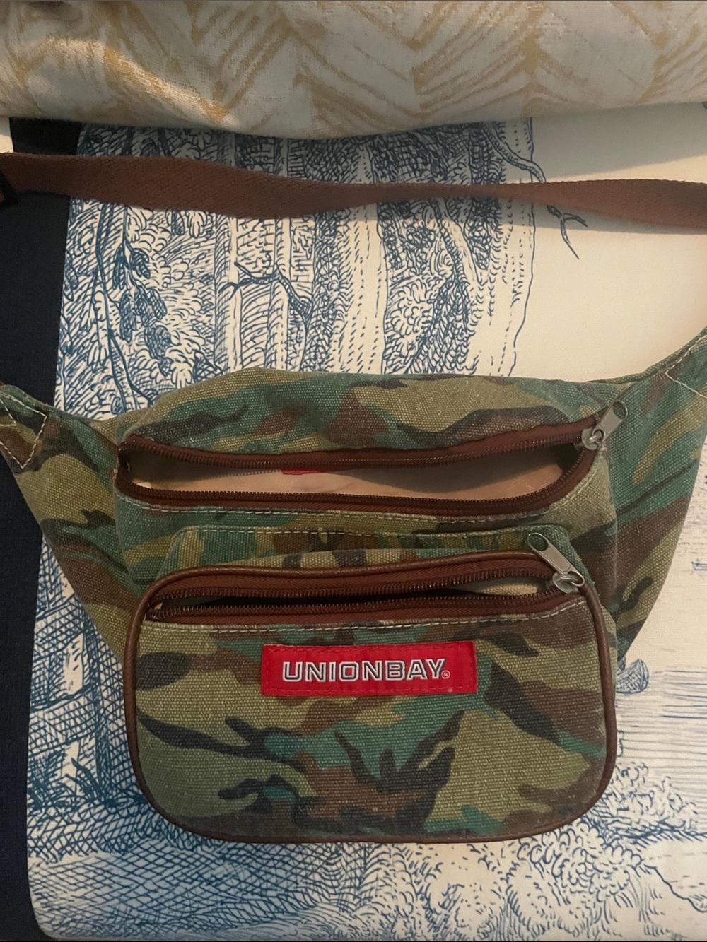 UNIONBAY Camouflage Waist Pack with Brown Accents